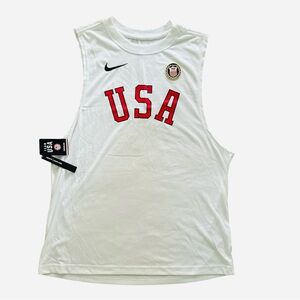 Women's Nike Team USA Loose Fit Patriotic Sleeveless Training Tank Top NWT